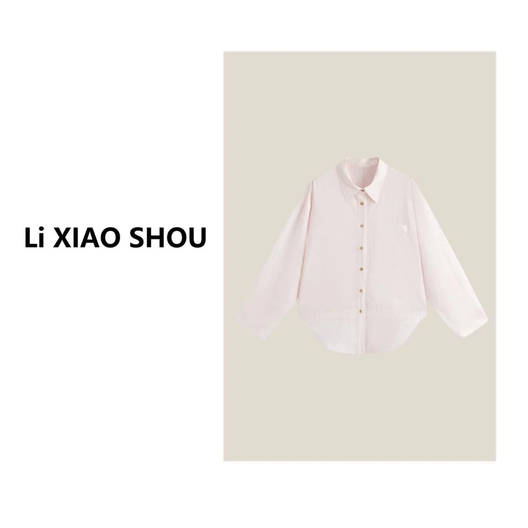 【李小瘦大码女装】精致小众休闲简约时尚百搭气质衬衫100