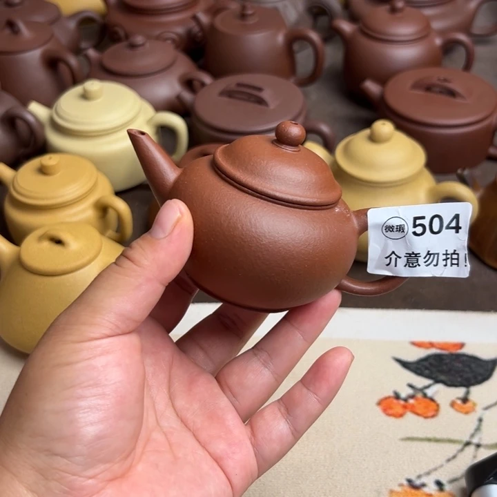 扁***滚茶壶紫砂红降坡半手工140cc左右