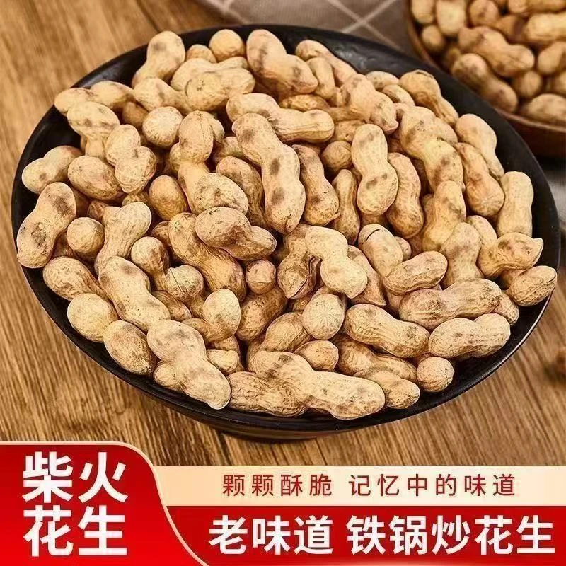 原味带壳熟花生柴火铁锅炒花生小珍珠新鲜嘎嘣脆休闲零食坚果
