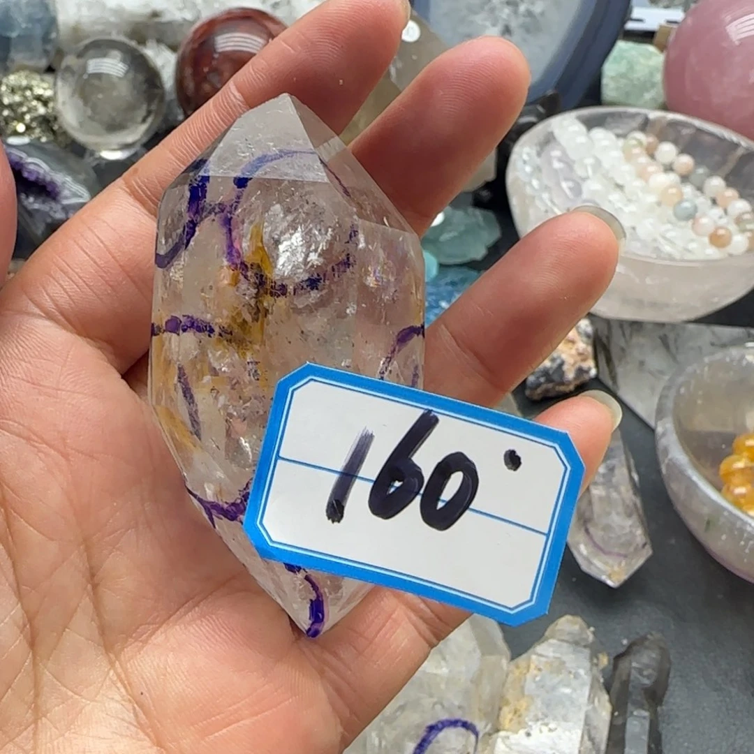 水晶水晶摆件15未镶嵌穿****蝶