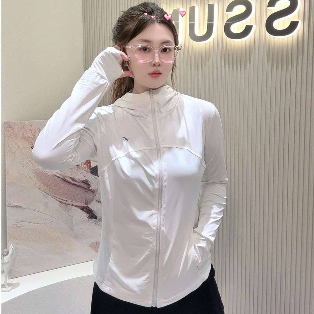 25夏季新款连帽瑜伽服版型防晒显瘦百搭洋气户外休闲透气