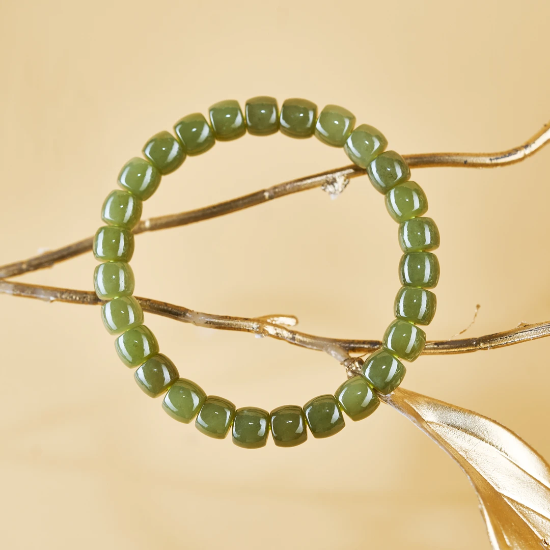 心曼尼【馨姐宠粉】和田玉青黄口手串7.5mm+（天然珠宝多样性）