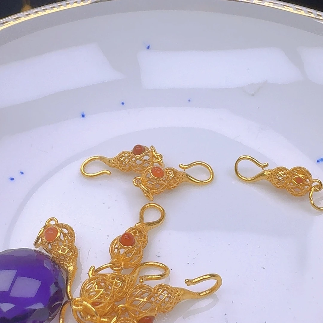 银S925镶嵌颈饰紫晶紫水晶925镶嵌24