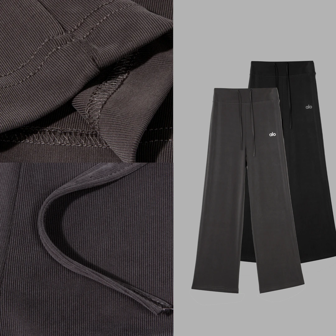 凯特丝蓓2155#松弛感慵懒针织裤阔腿裤宽松抖抖裤显瘦抽绳休闲裤