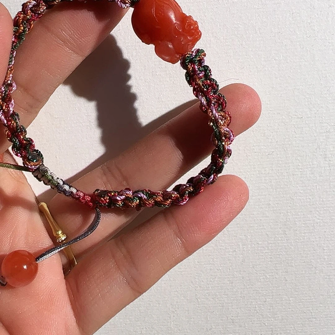 南红玛瑙手链未镶嵌