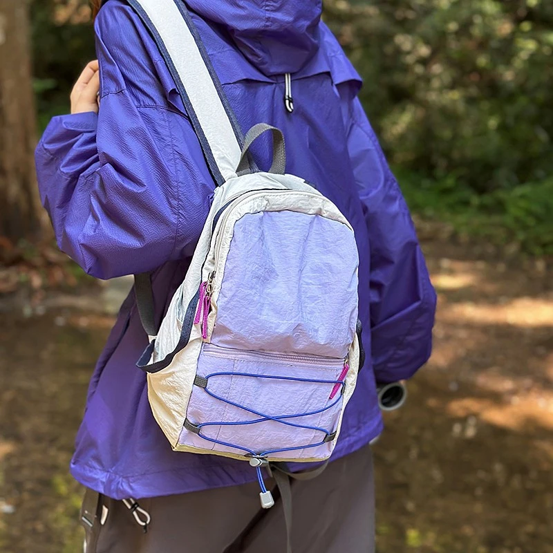 【米多多家居】纯色双肩背透气超轻大学生中性风手提款拉链双肩包