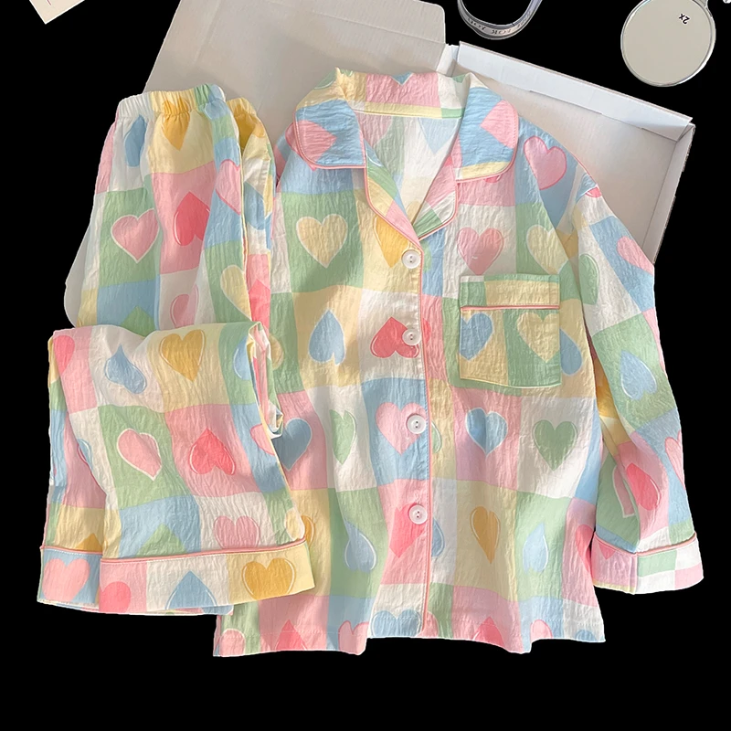 女童2025新款云朵棉春秋儿童睡衣女孩6-12岁中大童母女家居服套装