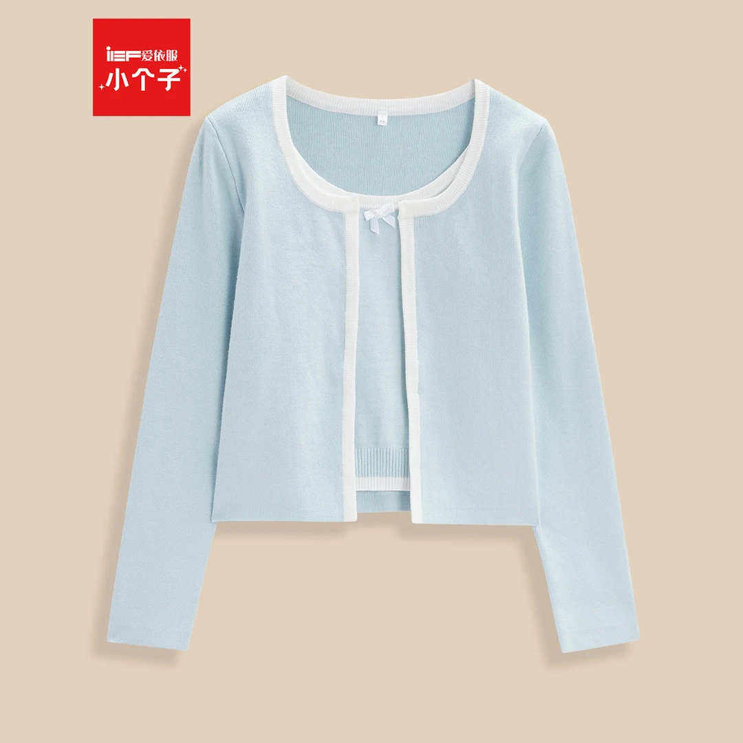 IEF/爱依服【小个子】2025秋季新款法式温柔小女人气质毛织上衣