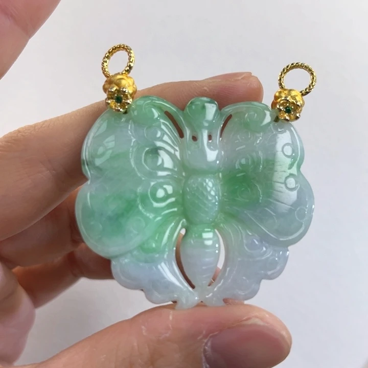 翡翠吊坠(赠链)未镶嵌代编织