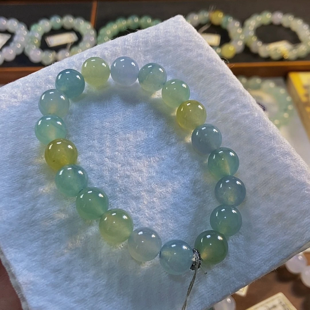 定制翡翠未镶嵌翡翠手串卡9.8