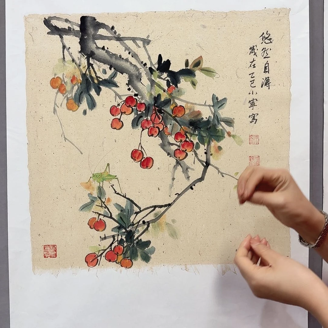 国画亲笔手绘放心去藏
