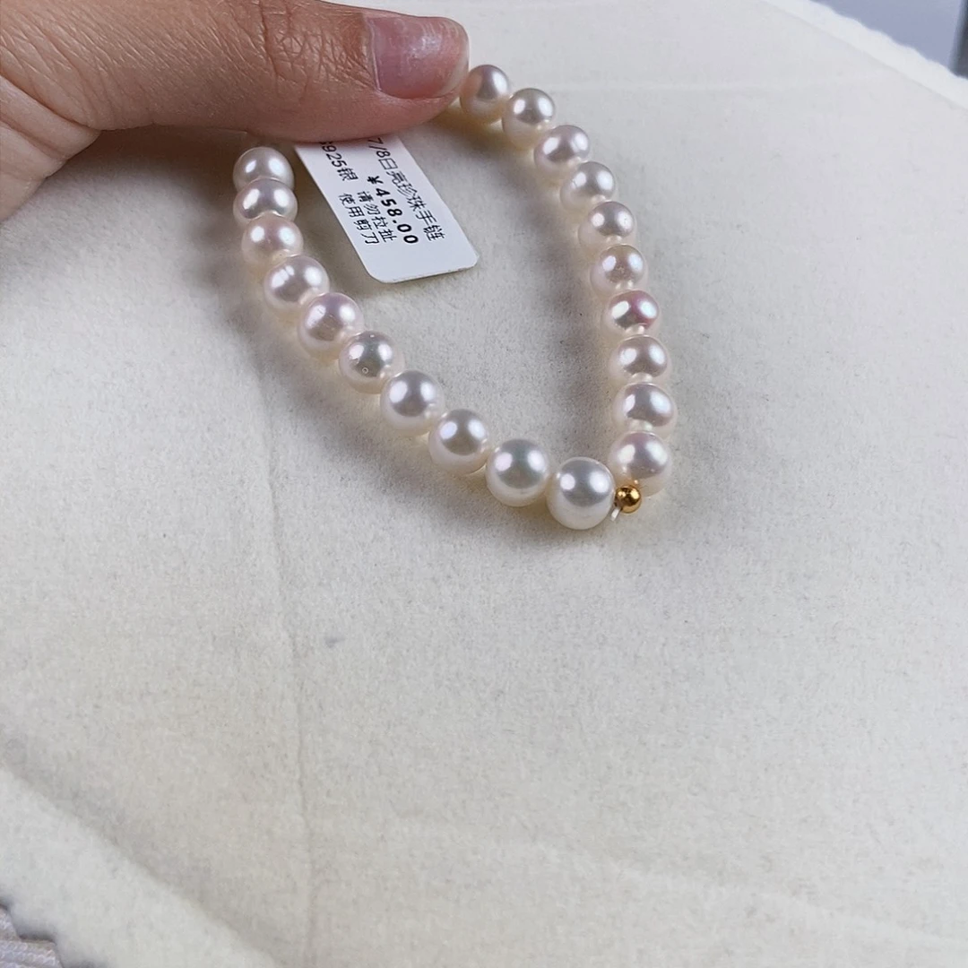 淡水珍珠手绳银S925镶嵌