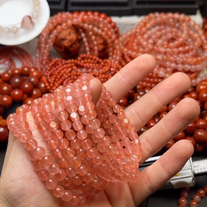 南红玛瑙未镶嵌多样性发货默认微瑕称重5mm