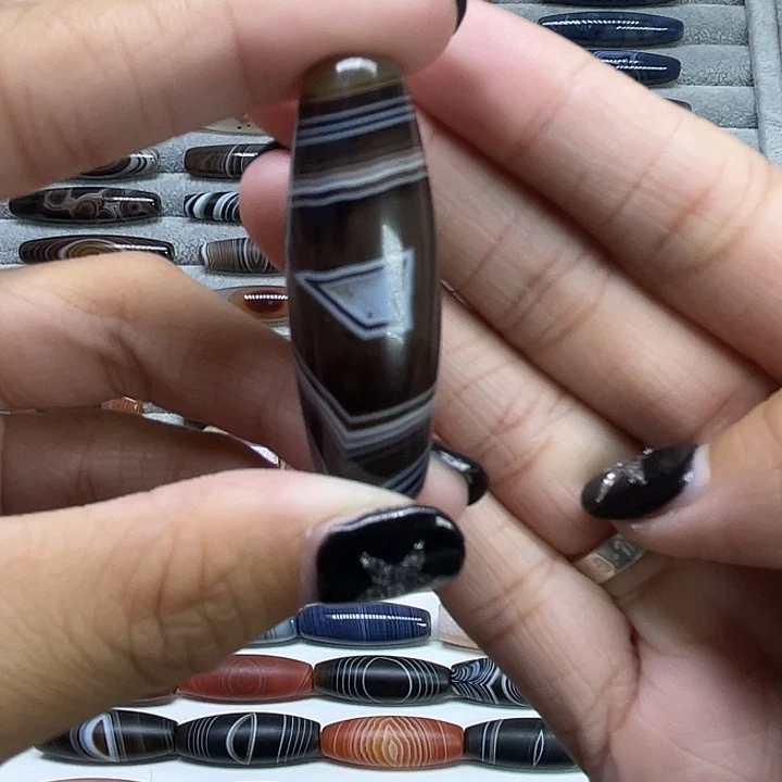 火***箭玛瑙/玉髓合金珠宝半成品