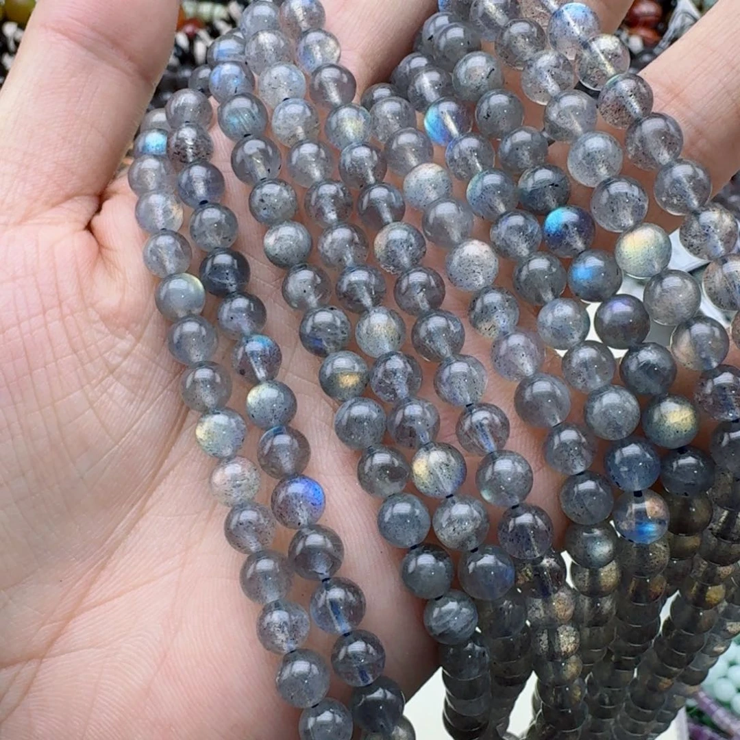 玛瑙/玉髓合金珠宝半成品6灰月光一条