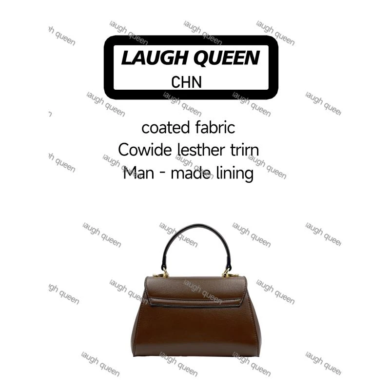 Laugh Queen手工打造真皮女士新款包猪鼻子单棕10787