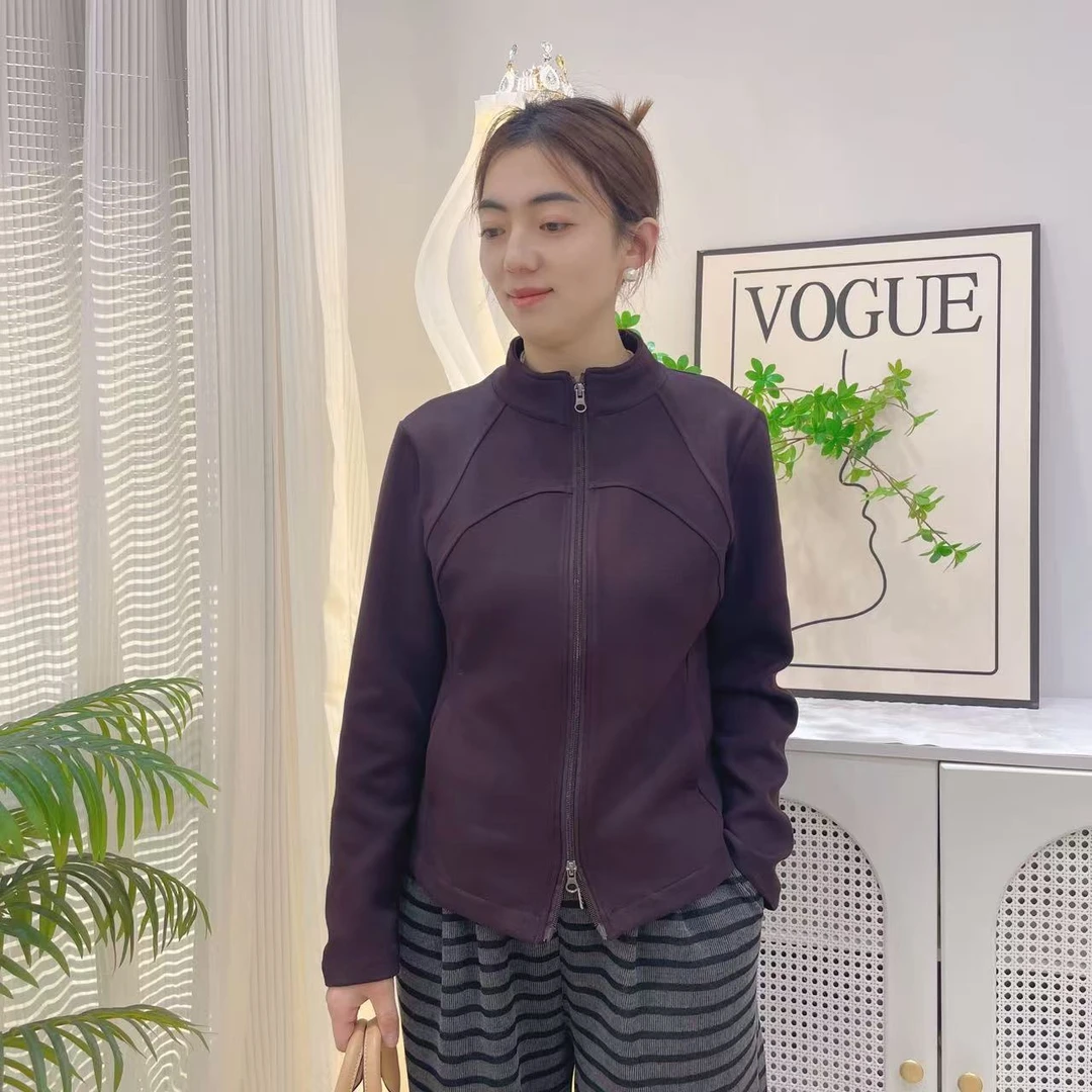 【木子原创】新款欧洲站洋气慵懒感双拉链爆款修身百搭小个子外套女