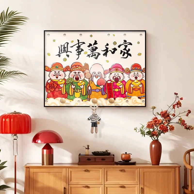 电表箱遮挡装饰画家和万事兴2025新款洞洞板配电箱壁画好寓意挂画