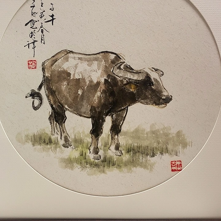 纸本手绘字画定制摆台?****]