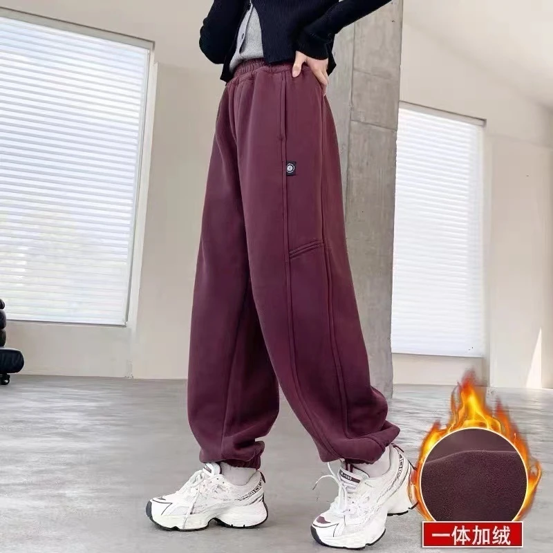 【米果妈】儿童2025冬季新款时尚休闲加绒裤B5175