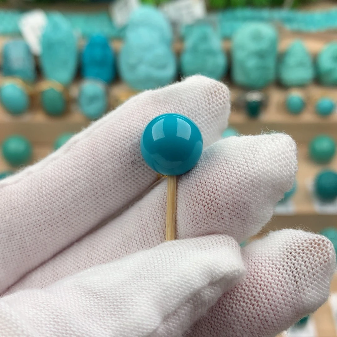 绿松石配饰未镶嵌圆珠卡11.7