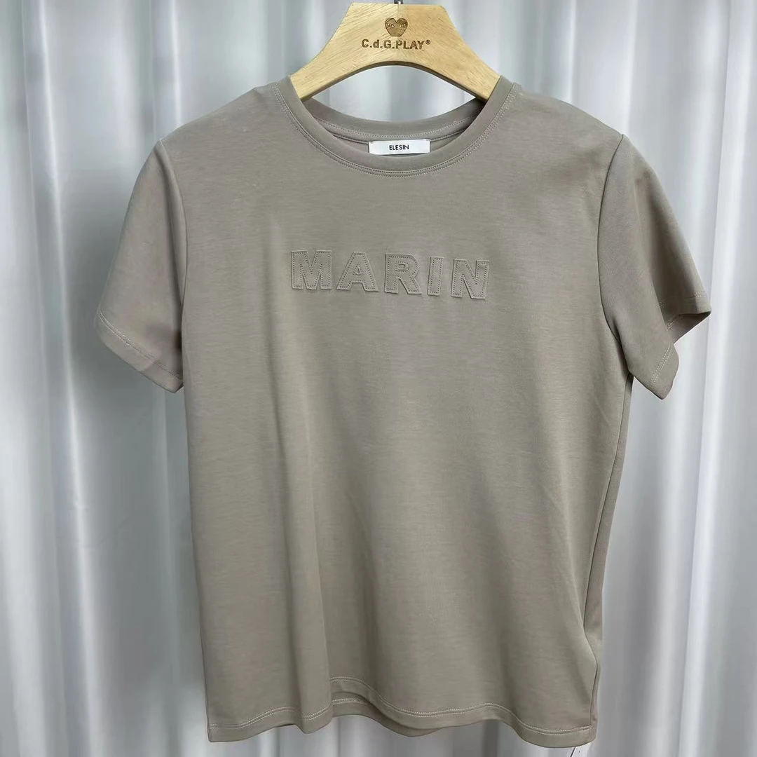 设计师系列  Z1140  女装时尚撤柜短袖T恤衫浅棕TX0675