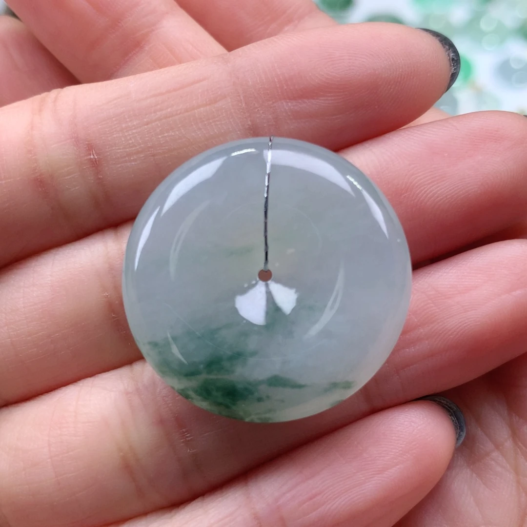 翡翠吊坠(不含链)未镶嵌平安扣