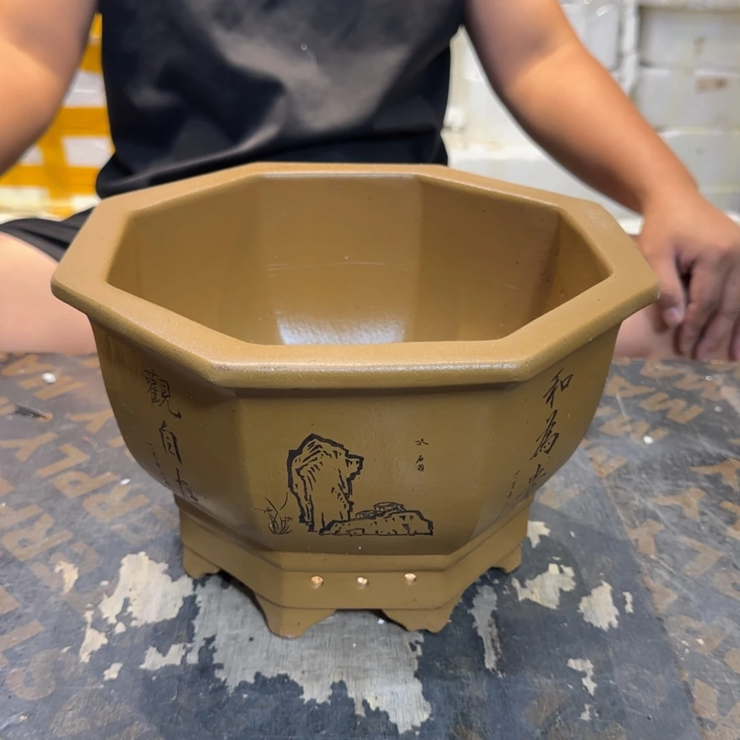 紫砂花盆口径27 25高度16