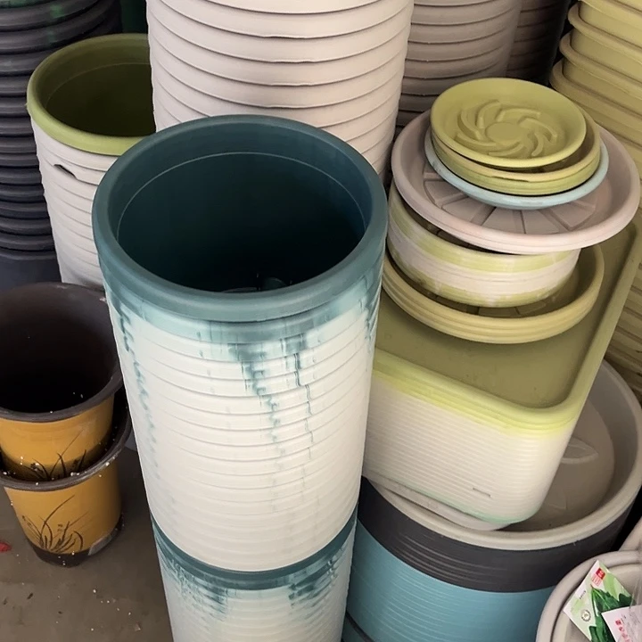 瑕疵四季盆3号军绿色发10个