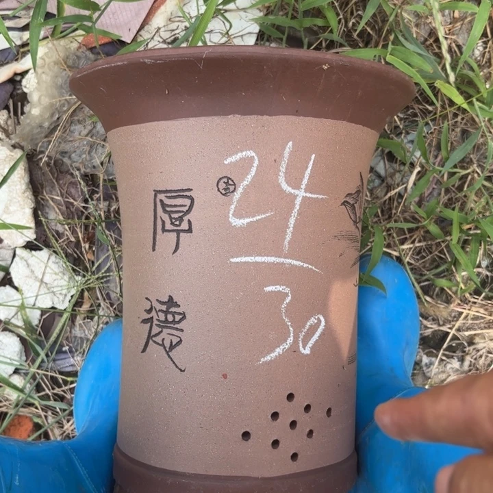 紫砂花盆紫砂的花