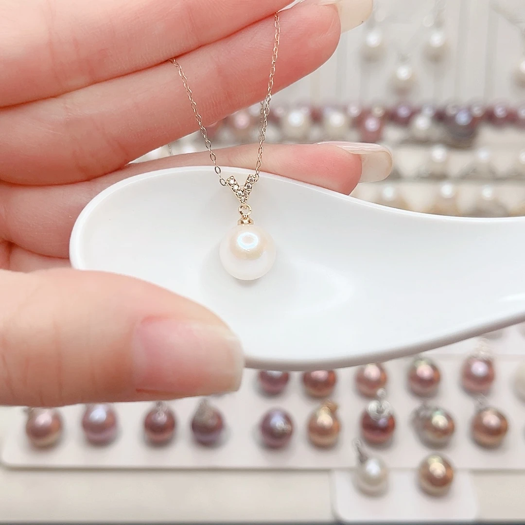 合金淡水珍珠吊坠(赠链)