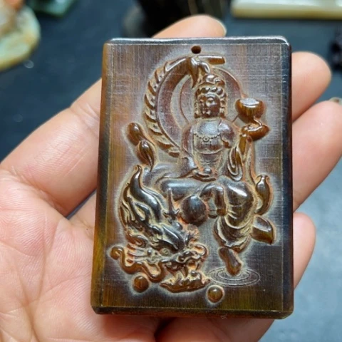 吊坠白玉菩提把件