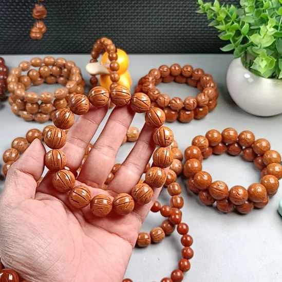 桃核手串铁籽黄皮15