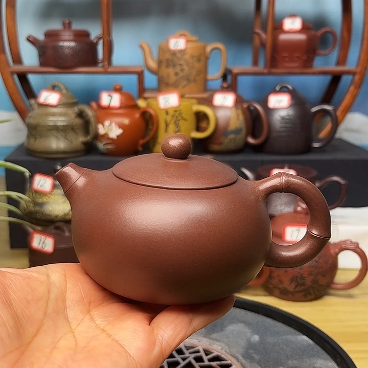 紫砂茶壶微瑕不带证书礼盒250cc