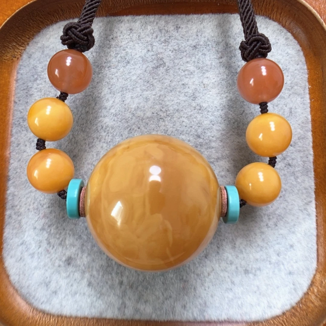 蜜蜡颈饰未镶嵌蜜蜡