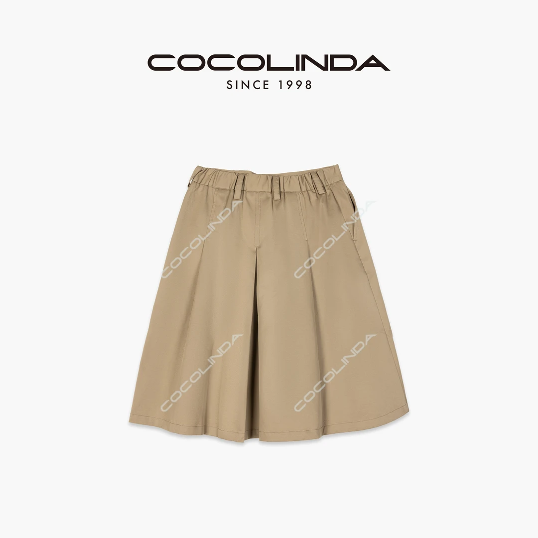 COCOLINDA 100棉简约纯色半身裙 Q1765