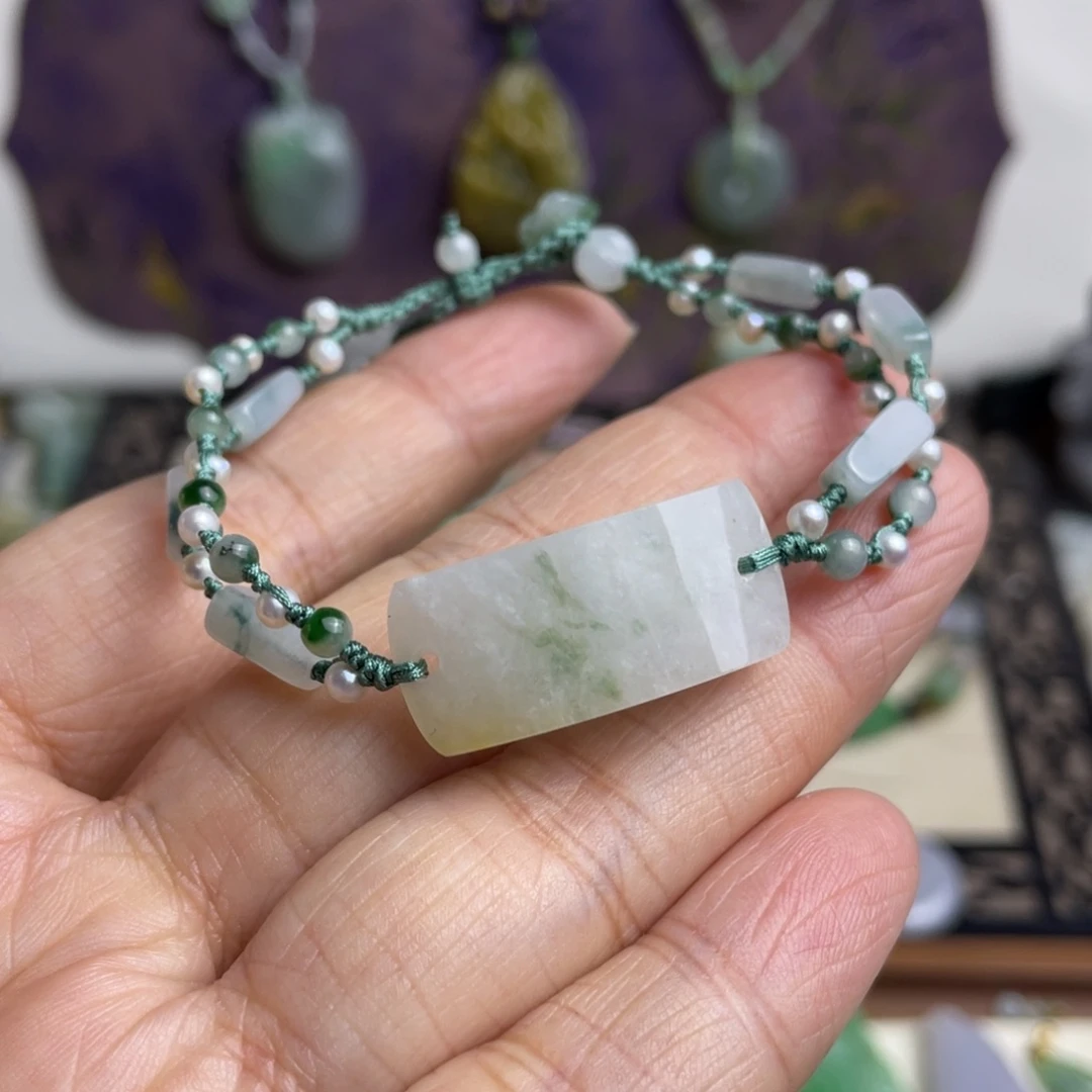 翡翠未镶嵌手链设计款手链