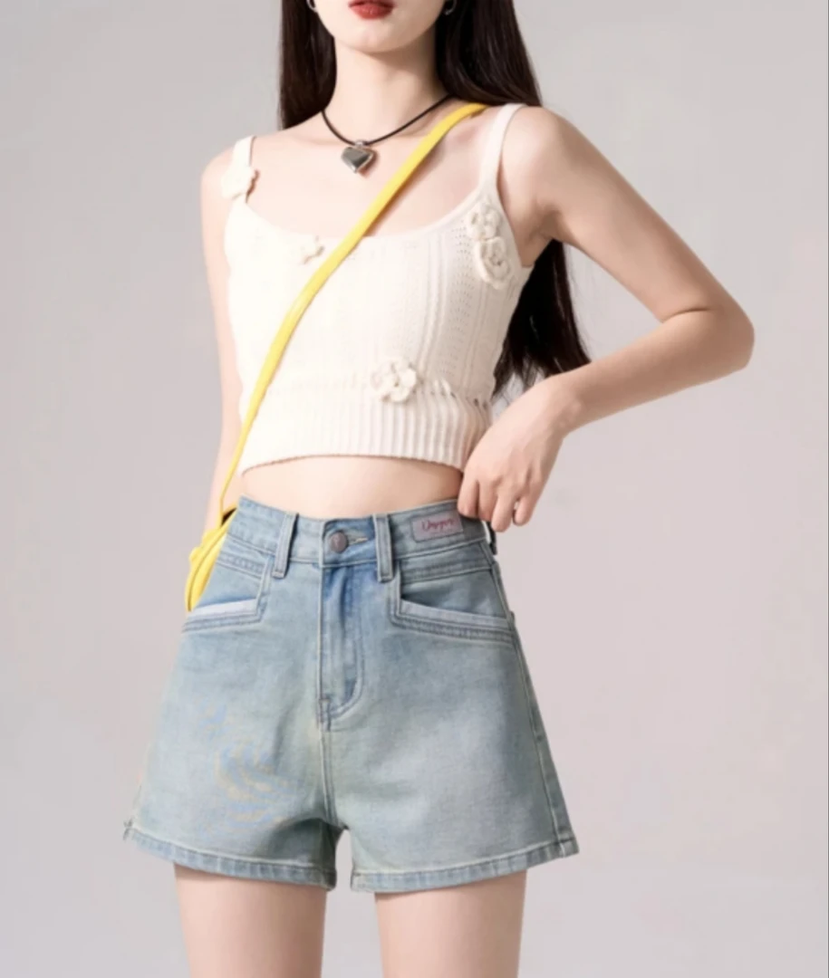 【魅妹格断色断码】牛仔短裤 备注编号去拍