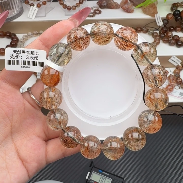 水晶未镶嵌手链黑金超七多样性发其一