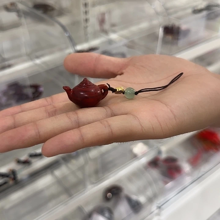 花梨木类端景台把把壶手把件钥匙扣