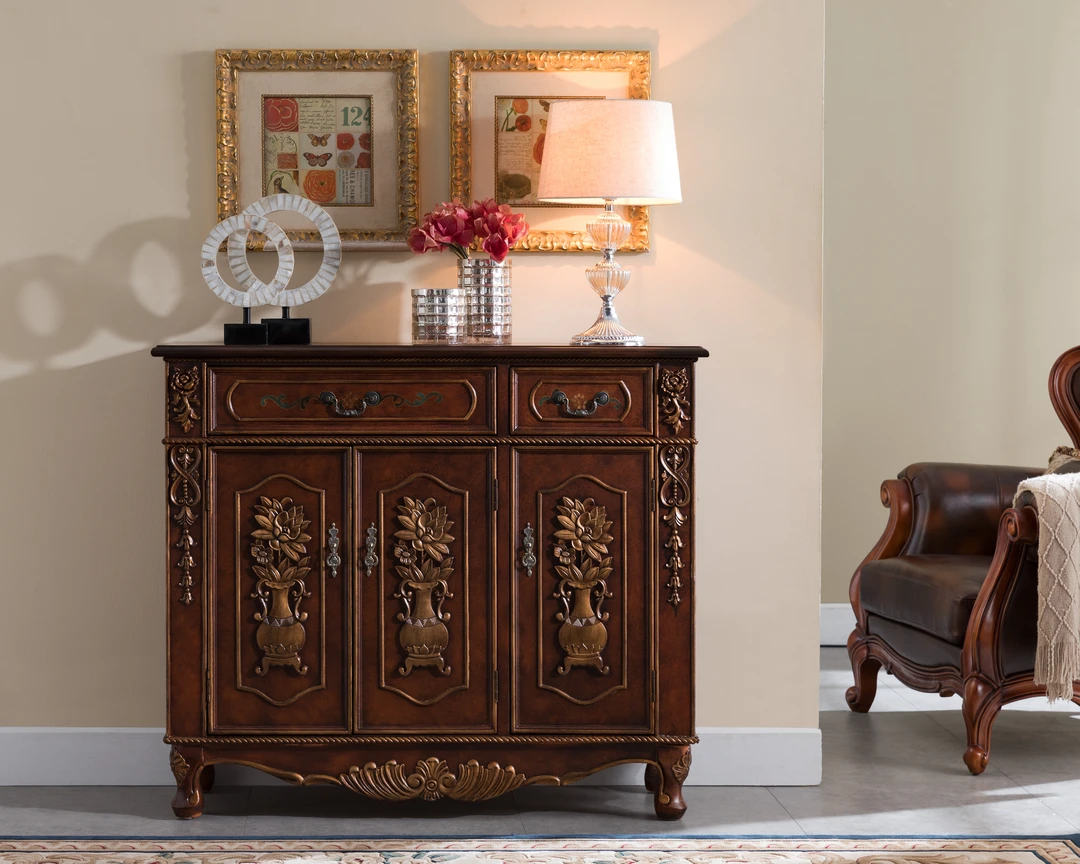 长121宽40高104美式欧式中式复古彩绘乡村田园门厅柜柜入户鞋柜