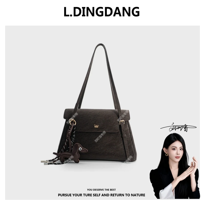 【刘叮当甄选】【乌木可可】新款单肩斜挎包时尚百搭包F-401