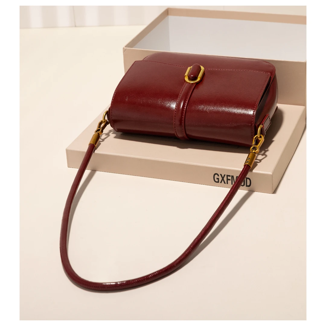 GXFMOD高级感复古红色新娘包2025秋冬本命年腋下包包斜挎婚包