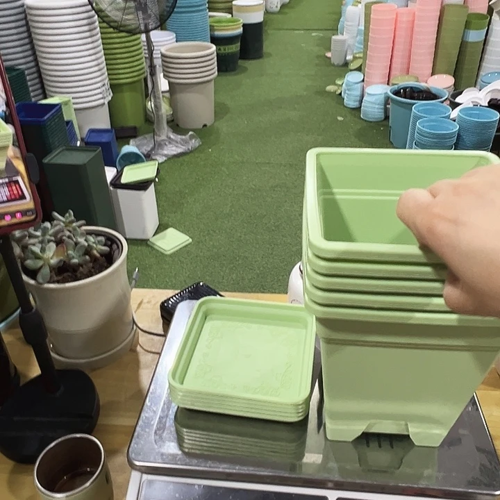 正品160方盆口16高18果绿色5个无托