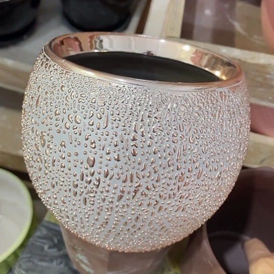 多肉绿植陶瓷花盆9.9包邮，有孔