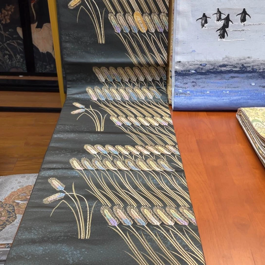 织绣六通烫金麦穗