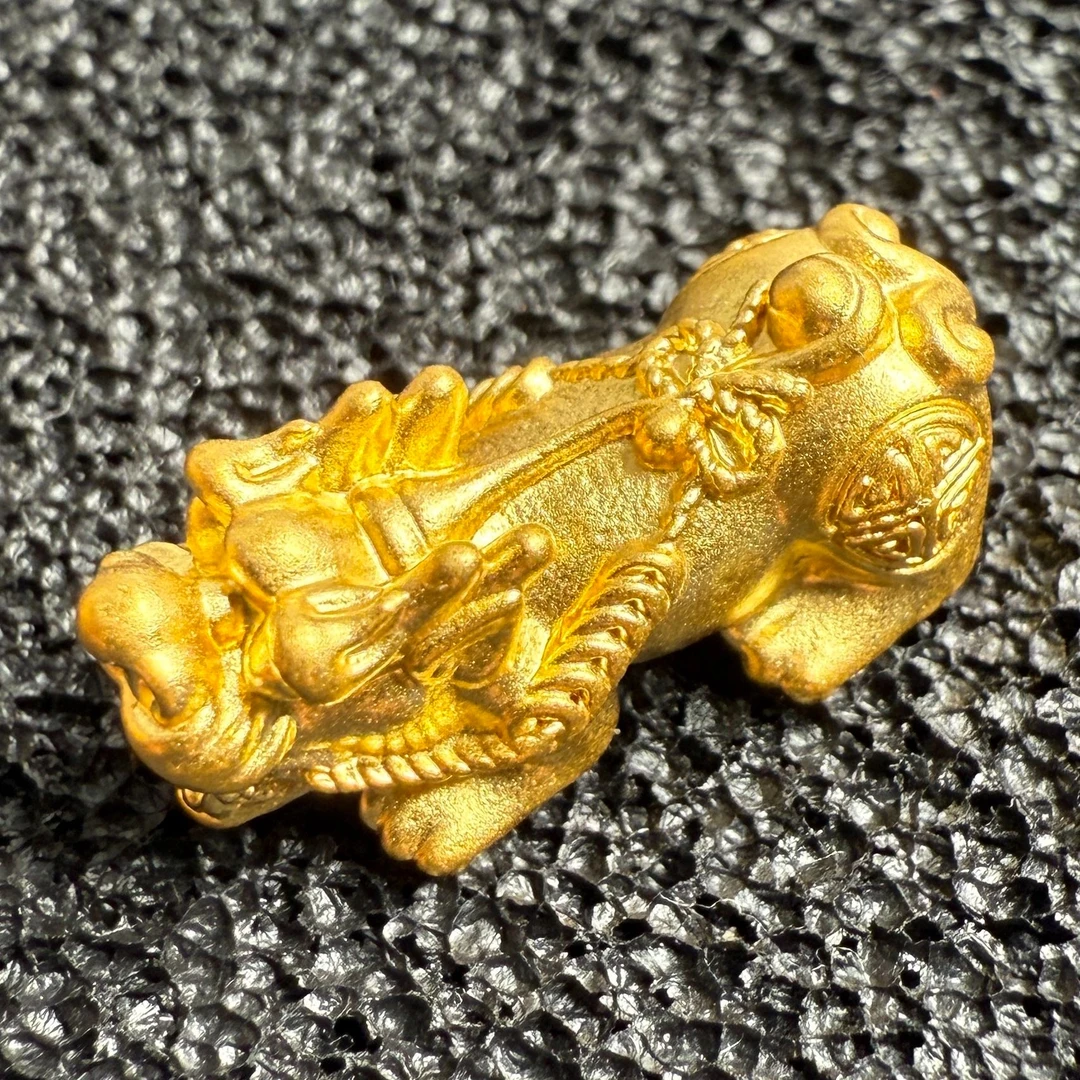 足金999【0.51】福气貔貅（不 包 邮）黄金小配件