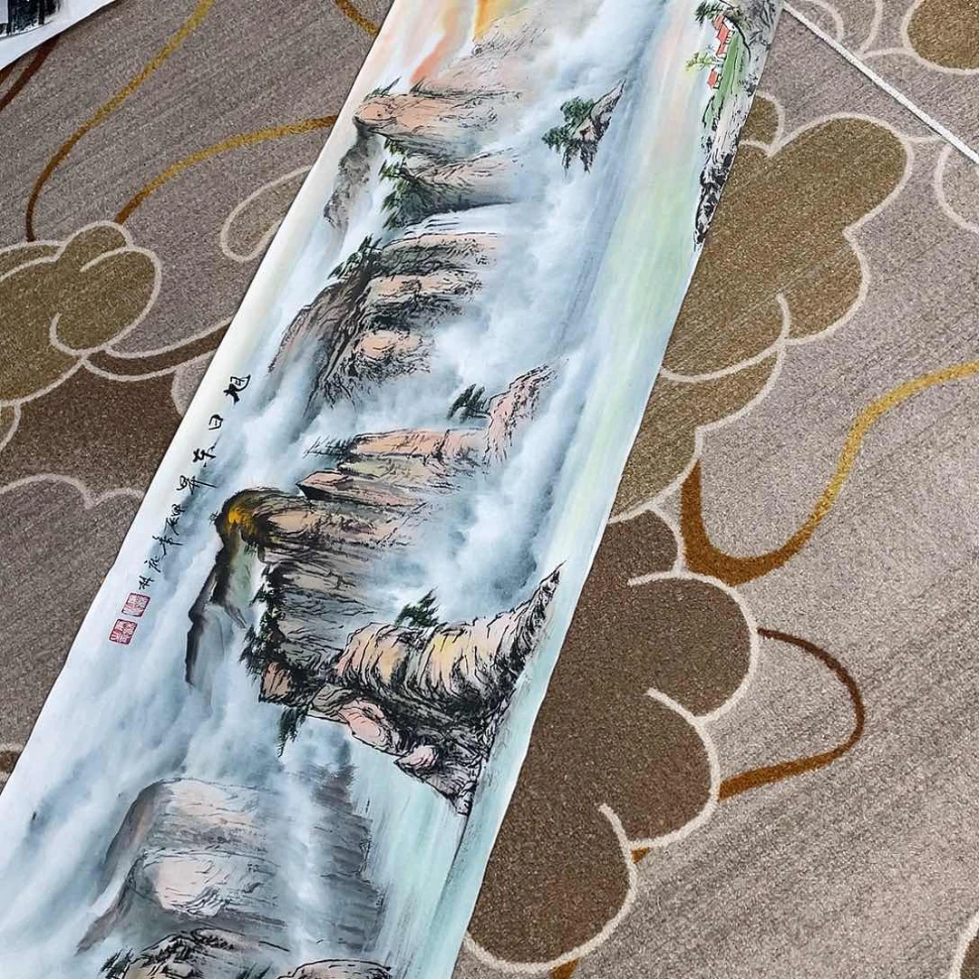 国画扬**航定制作品画心