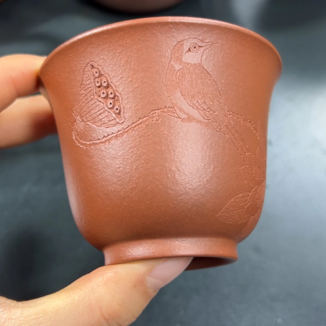 茶杯紫砂紫泥主人杯