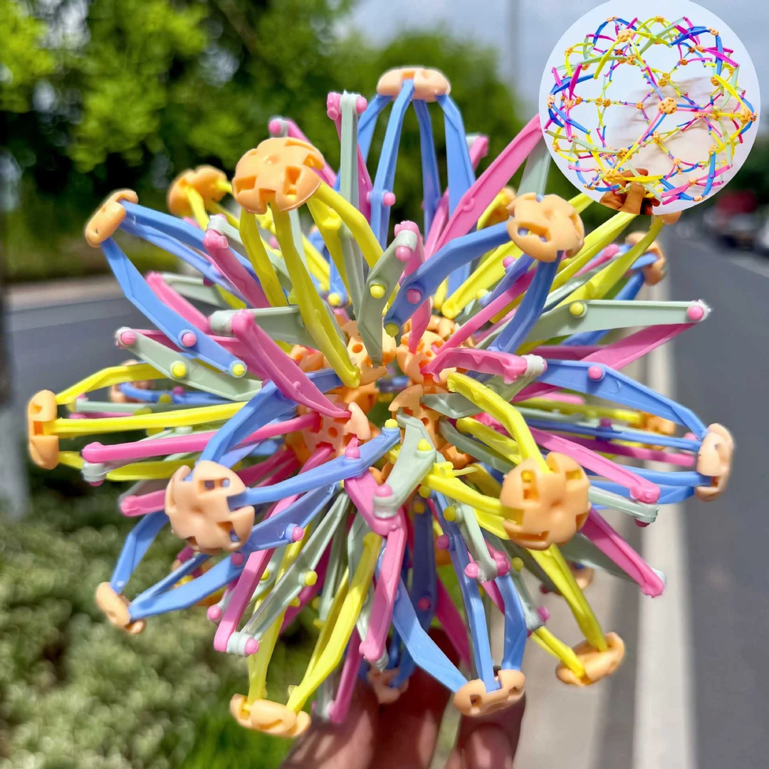 儿童球类益智魔术伸缩变形球百变花球变大收缩弹力户外抛接球玩具
